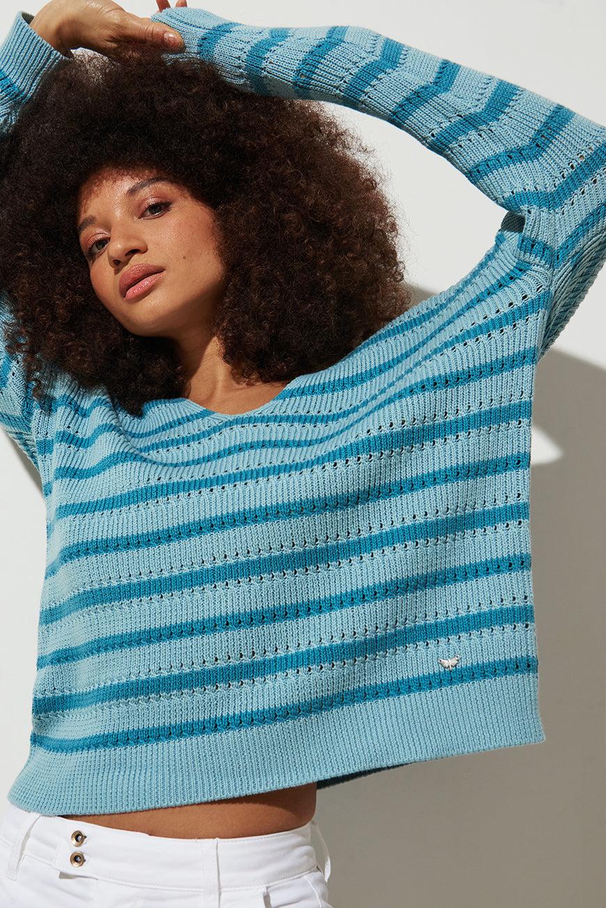 lpb woman PULL RAYÉ FAREDA