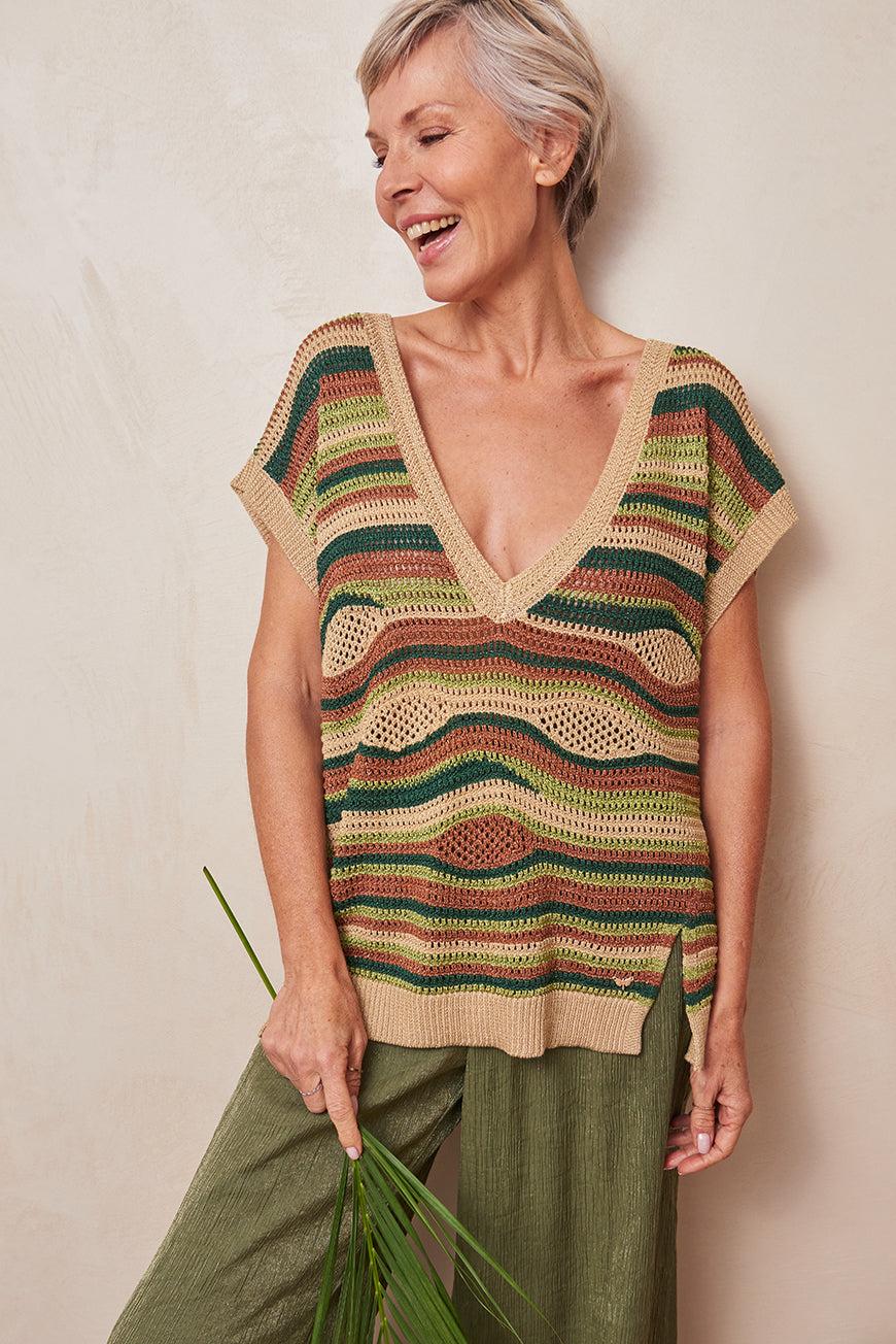 Lpb Woman PULL SANS MANCHES EN CROCHET IDE