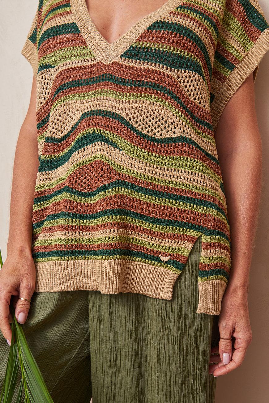 Lpb Woman PULL SANS MANCHES EN CROCHET IDE