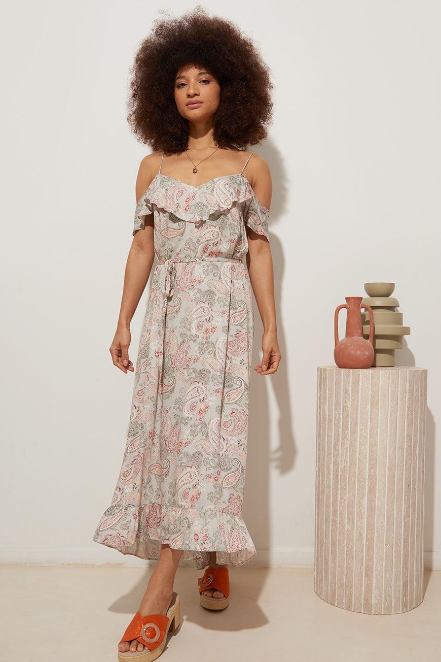 Lpb Woman ROBE LONGUE À ENCOLURE BARDOT ISMAELLA