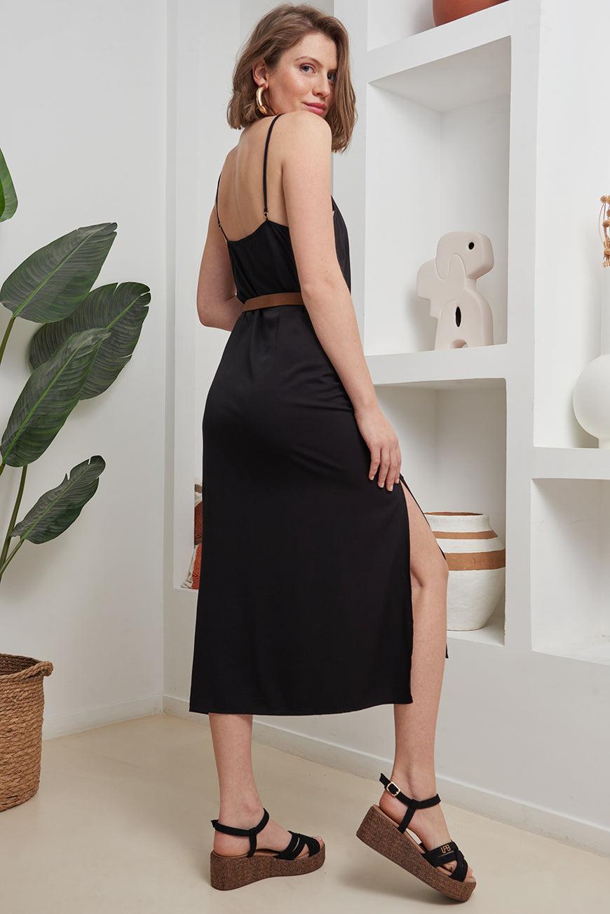 Lpb Woman ROBE MIDI À FINES BRETELLES LEANE