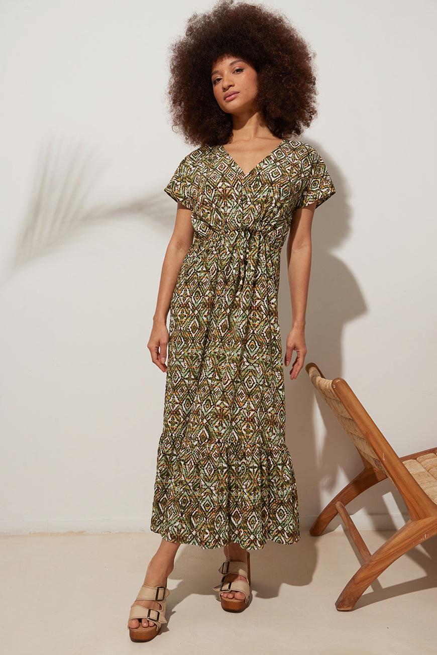 Lpb Woman ROBE MIDI À VOLANTS BRESIL