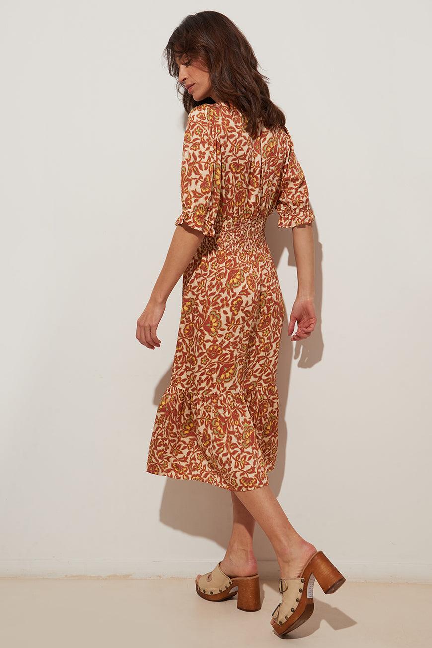 Lpb Woman ROBE MIDI À VOLANTS LYSBETH