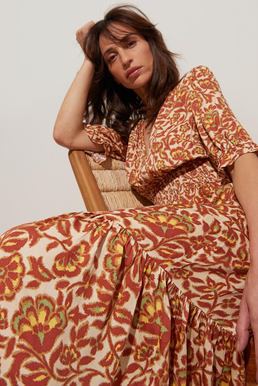 Lpb Woman ROBE MIDI À VOLANTS LYSBETH