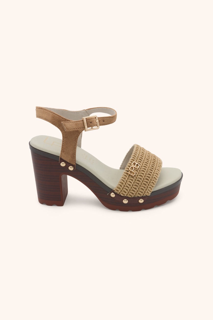lpb woman SANDALES A TALON LORETTE CAMEL