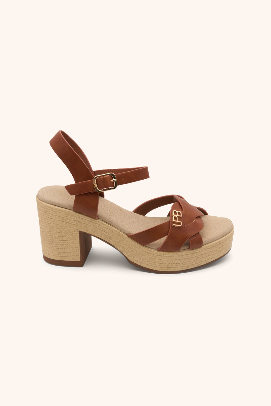Lpb Woman SANDALES A TALON LOUANE CAMEL PU