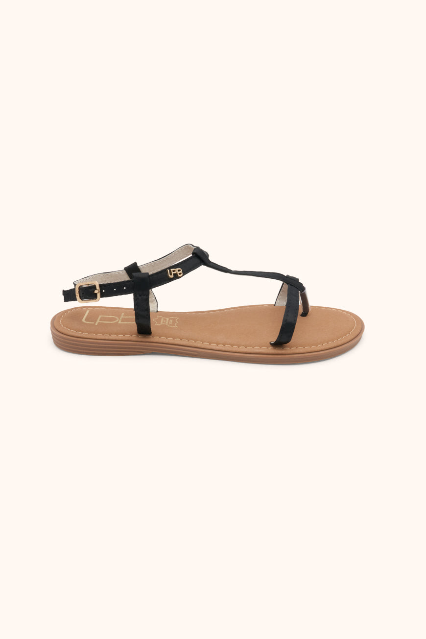 Lpb Woman SANDALES BULLE NOIR SATIN