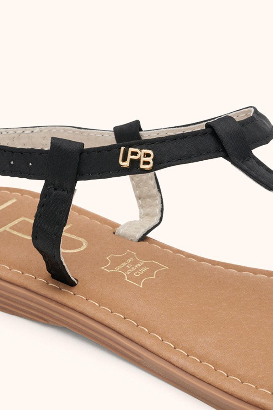 Lpb Woman SANDALES BULLE NOIR SATIN