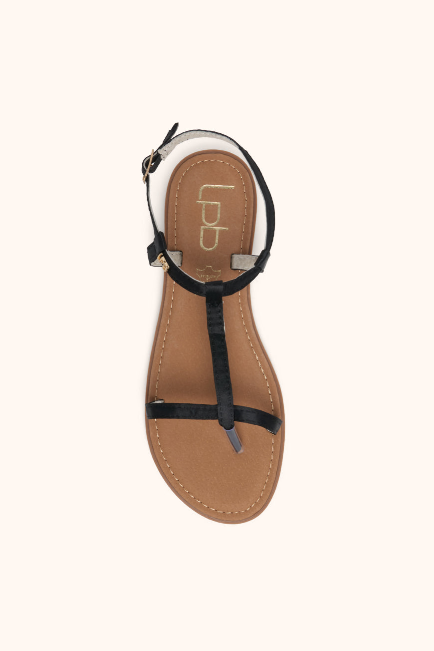 Lpb Woman SANDALES BULLE NOIR SATIN