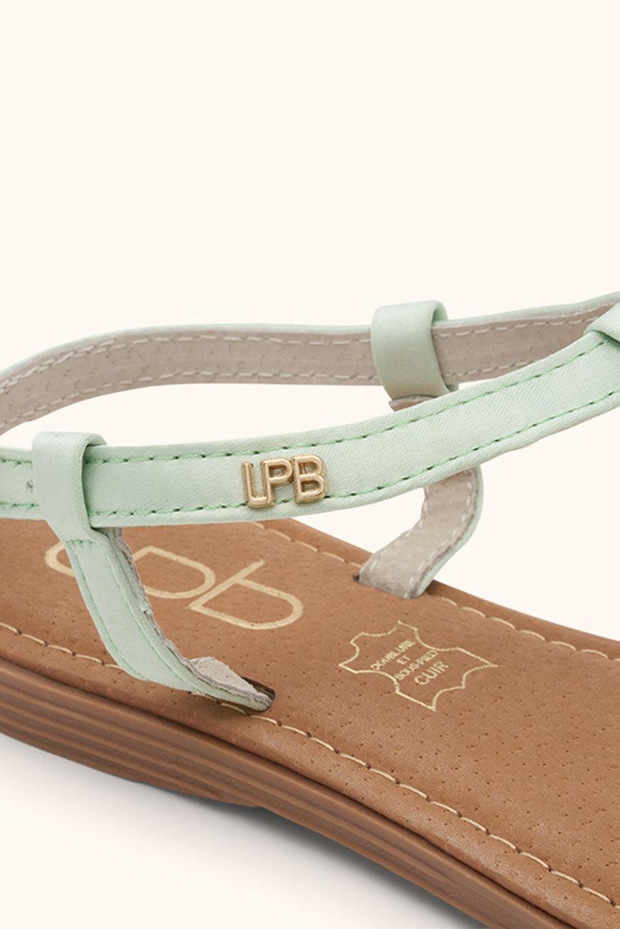 Lpb Woman SANDALES BULLE VERT D'EAU SATIN