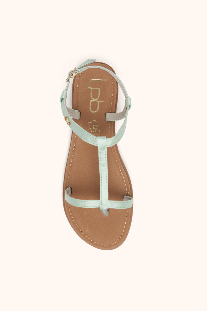 Lpb Woman SANDALES BULLE VERT D'EAU SATIN