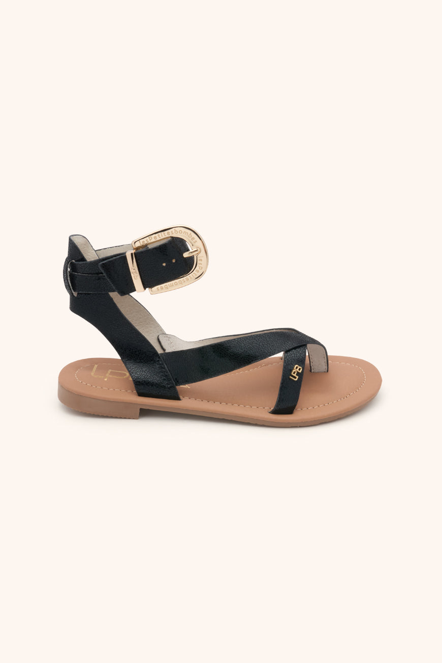 Lpb Woman SANDALES FIRMA NOIR METAL
