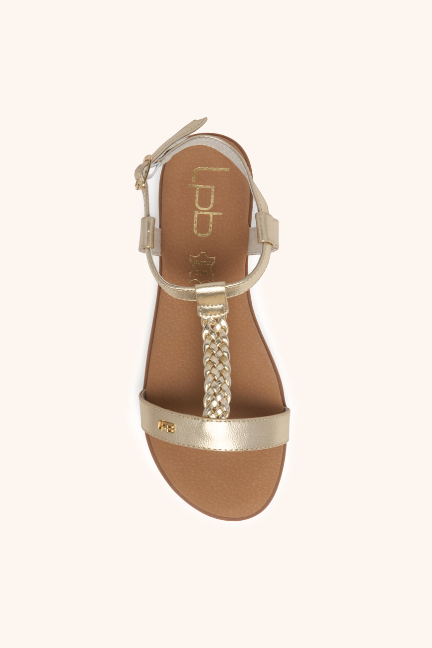 Lpb Woman SANDALES LIE CHAMPAGNE METAL