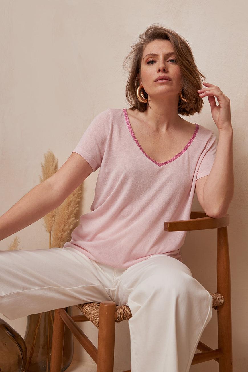 Lpb Woman TEE SHIRT COL PAILLETÉ ARIANA