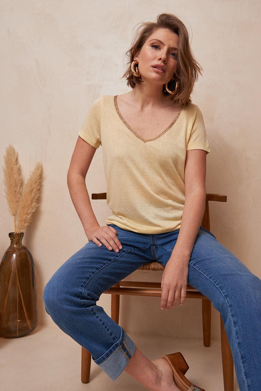 Lpb Woman TEE SHIRT COL PAILLETÉ ARIANA