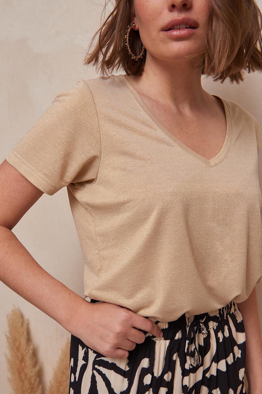 Lpb Woman TEE SHIRT COL V BRUNILDE