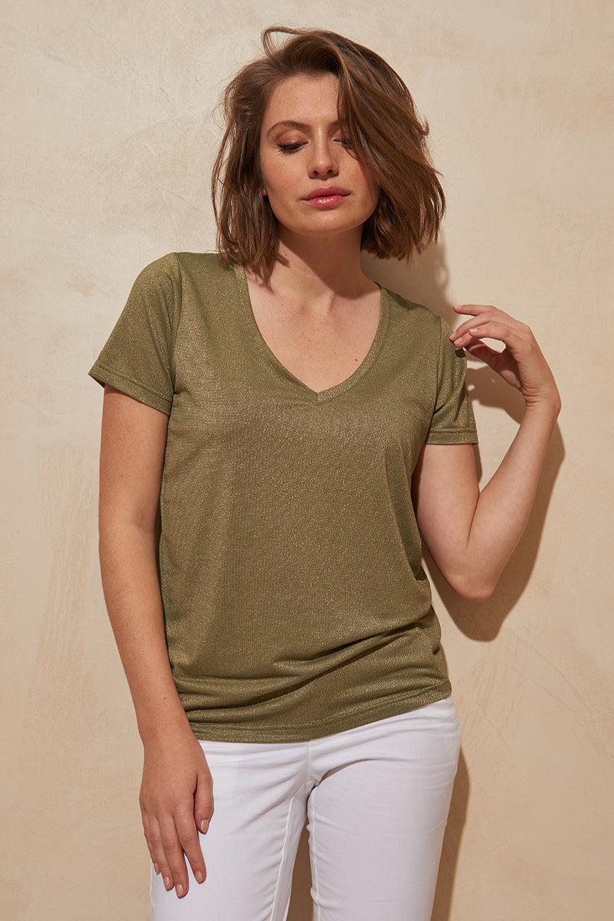 Lpb Woman TEE SHIRT COL V BRUNILDE