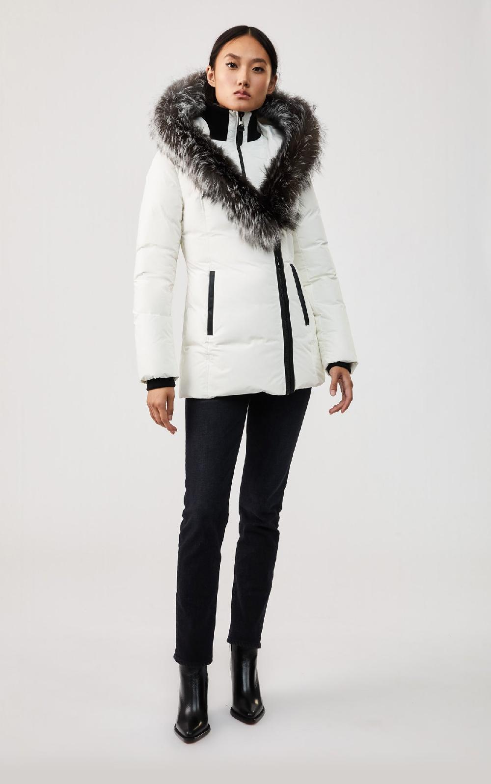 Mackage ADALI Manteau En Duvet Avec Col Signature Mackage En Fourrure De Renard Argenté