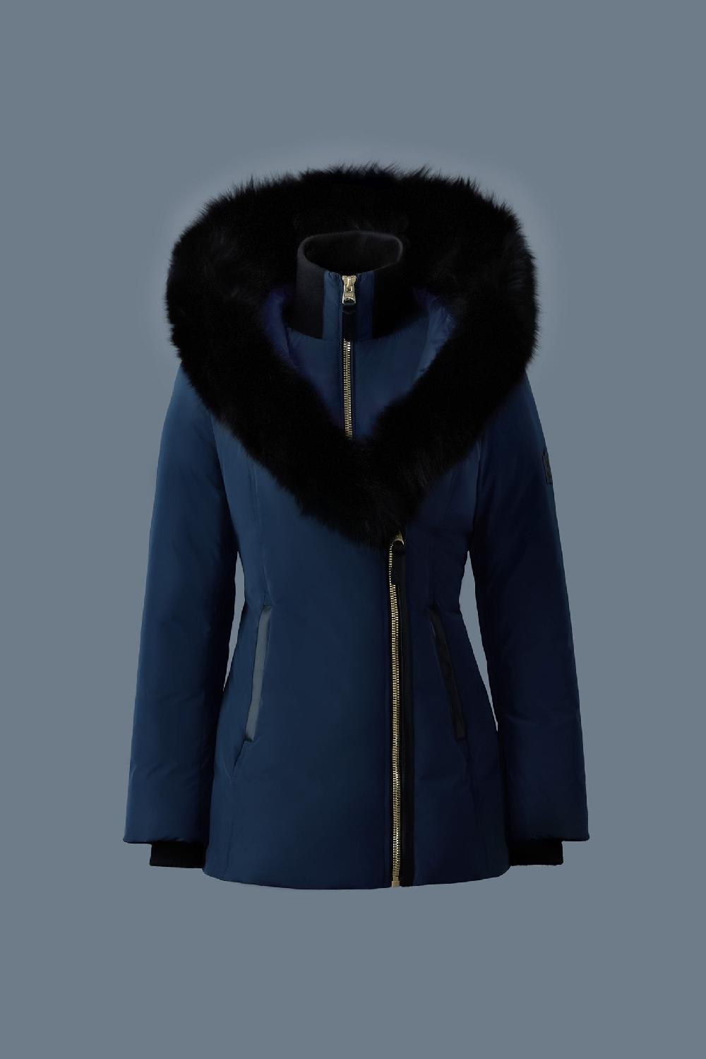 Mackage ADALI Manteau En Duvet Avec Col Signature Mackage En Fourrure De Renard Bleue