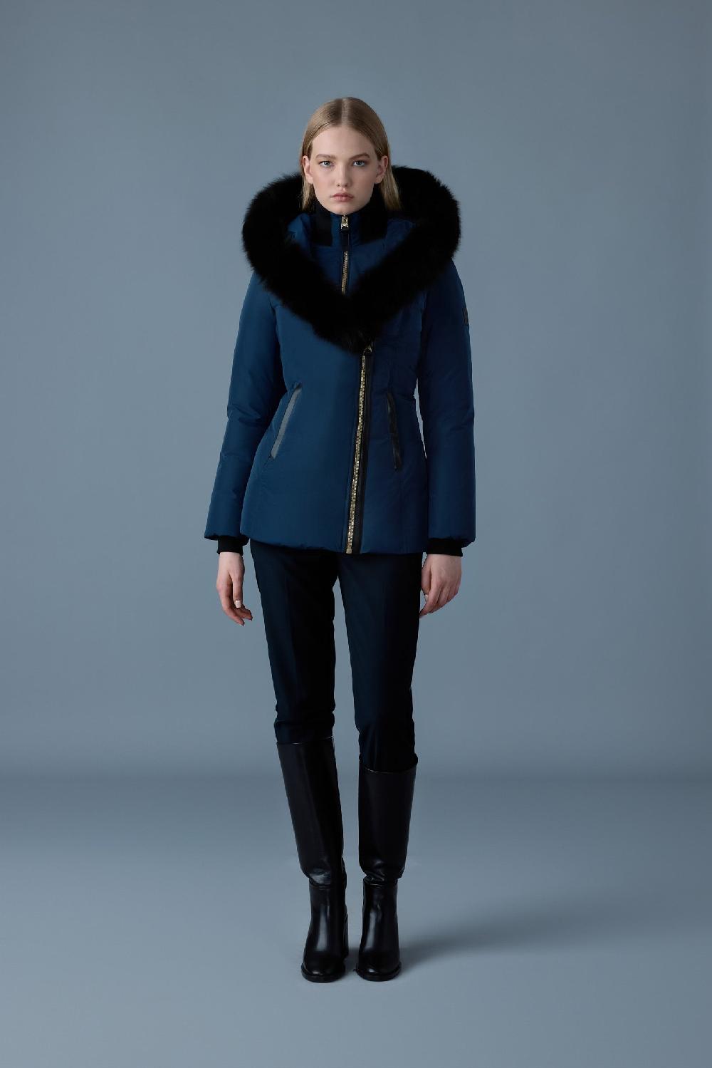 Mackage ADALI Manteau En Duvet Avec Col Signature Mackage En Fourrure De Renard Bleue