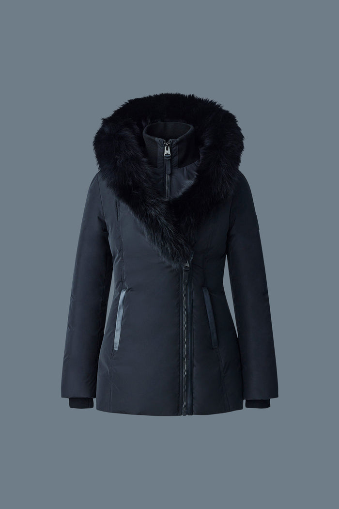 mackage ADALI Manteau en duvet avec col signature Mackage en fourrure de renard bleue