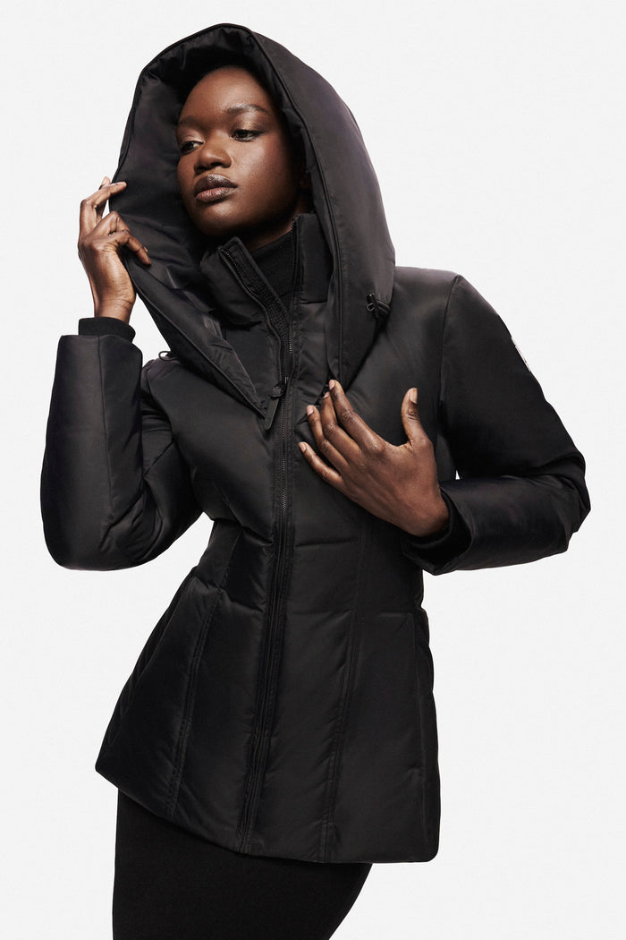 mackage ALANA Manteau en duvet moyen et satin technique