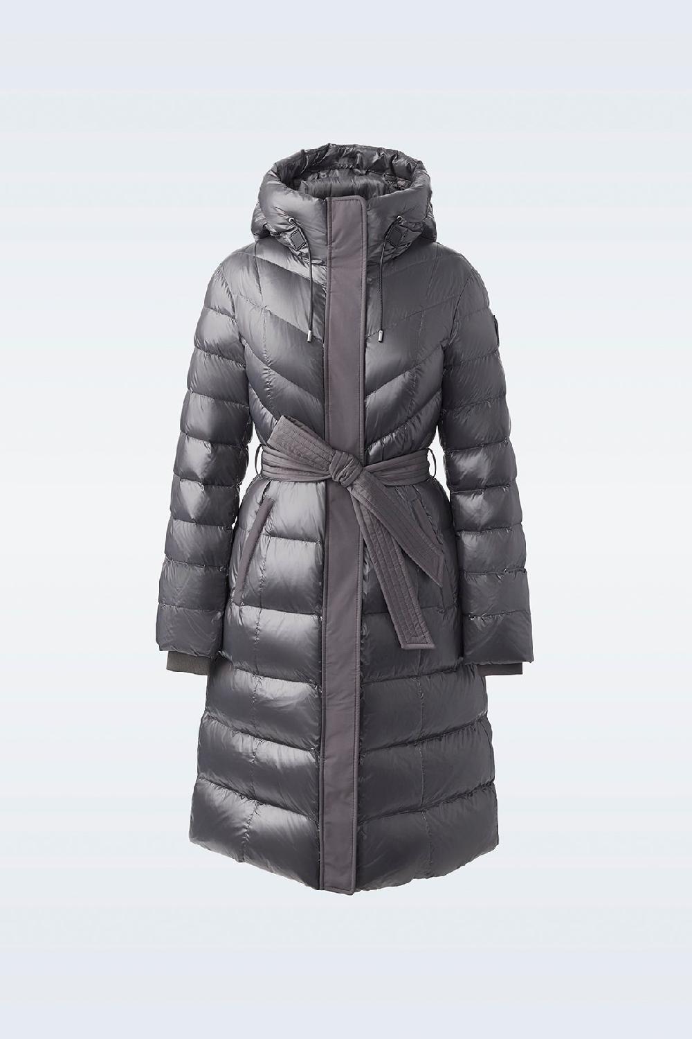 Mackage CORALIA Manteau En Duvet Avec Capuchon Et Ceinture à Nouer