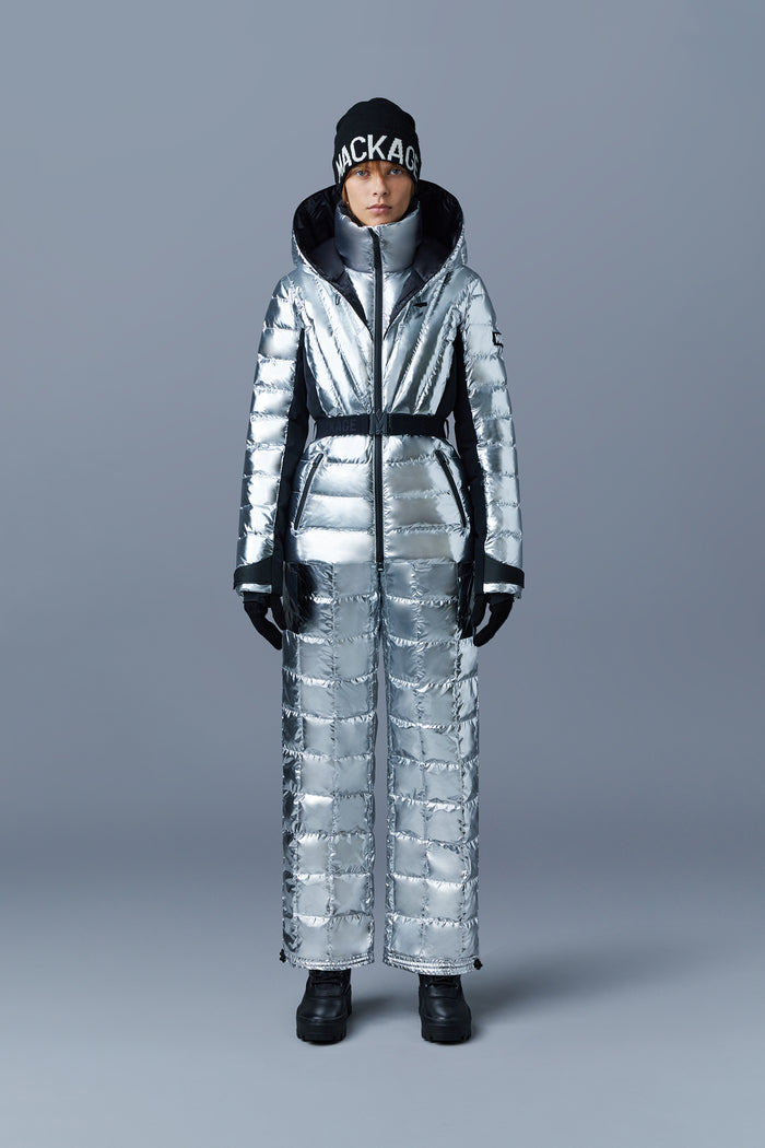 Mackage ELITA Manteau De Ski En Duvet Léger Au Fini Métallique Avec Capuchon Amovible