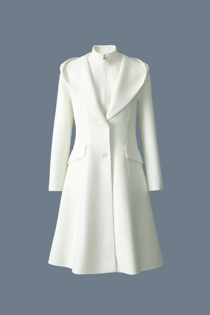 Mackage GLORIA Manteau En Mélange De Laine Fait à La Main Avec Plastron Amovible