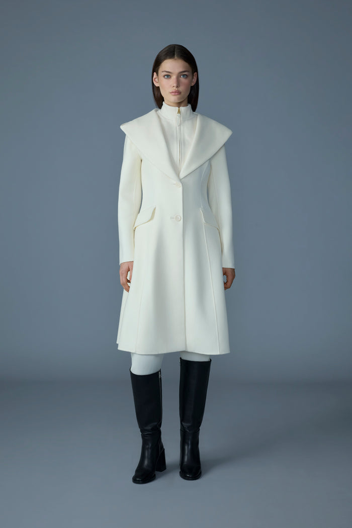 Mackage GLORIA Manteau En Mélange De Laine Fait à La Main Avec Plastron Amovible