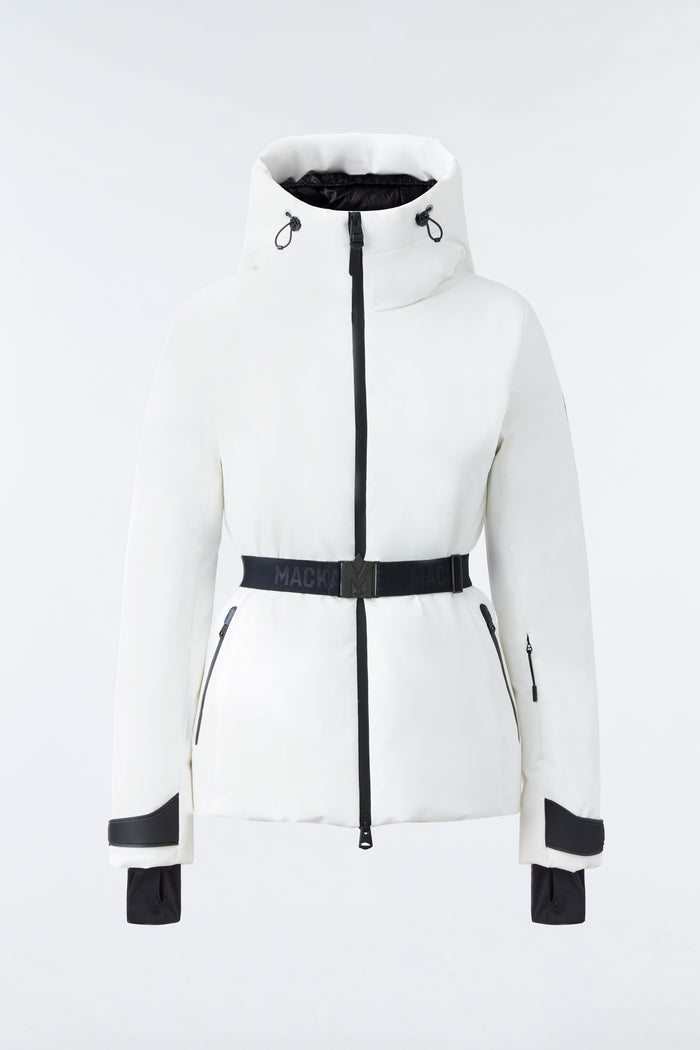 Mackage KRYSTAL Manteau De Ski En Duvet Et En Tissu Agile 360 Avec Ceinture Et Capuchon