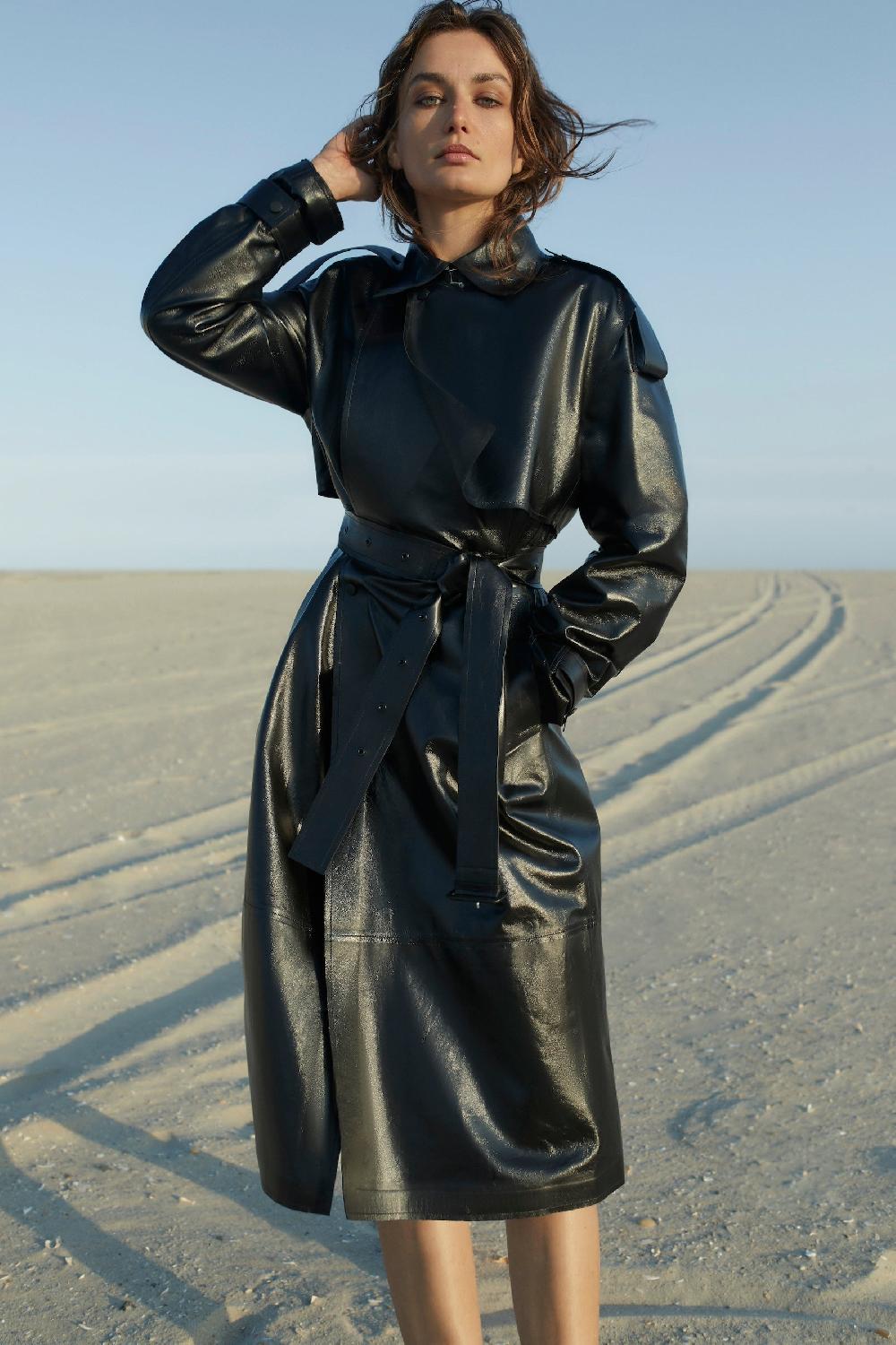 Mackage ADRIANA Trench En Vachette Avec Ceinture