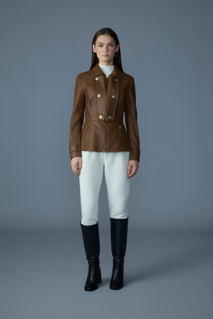 Mackage BARBARA Blouson Ajusté En Cuir D'agneau