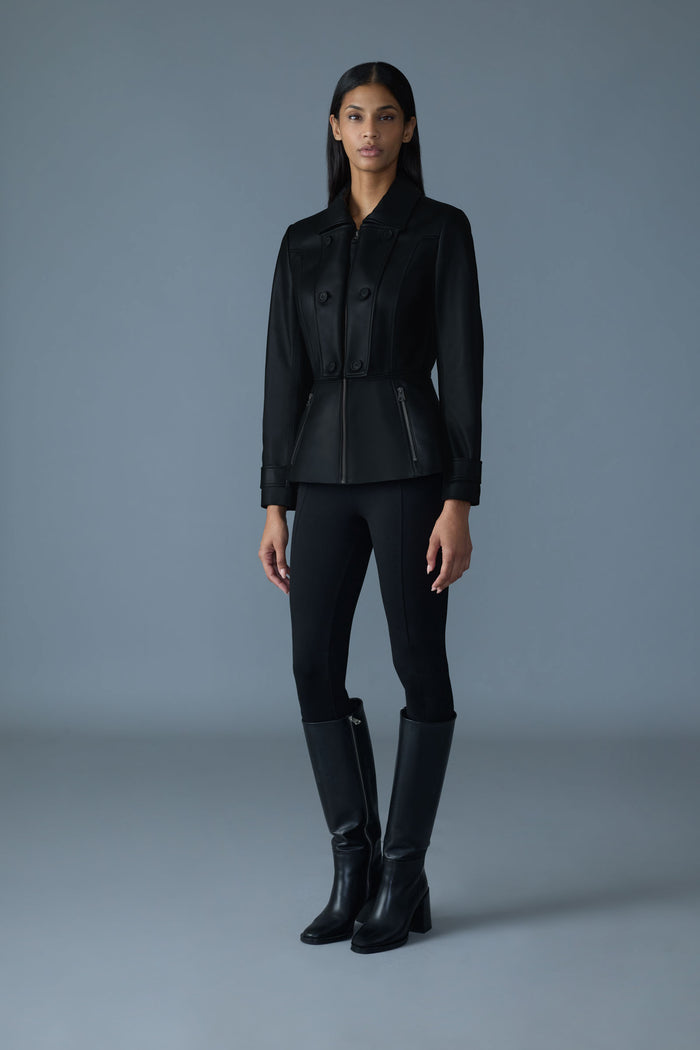 Mackage BARBARA Blouson Ajusté En Cuir D'agneau