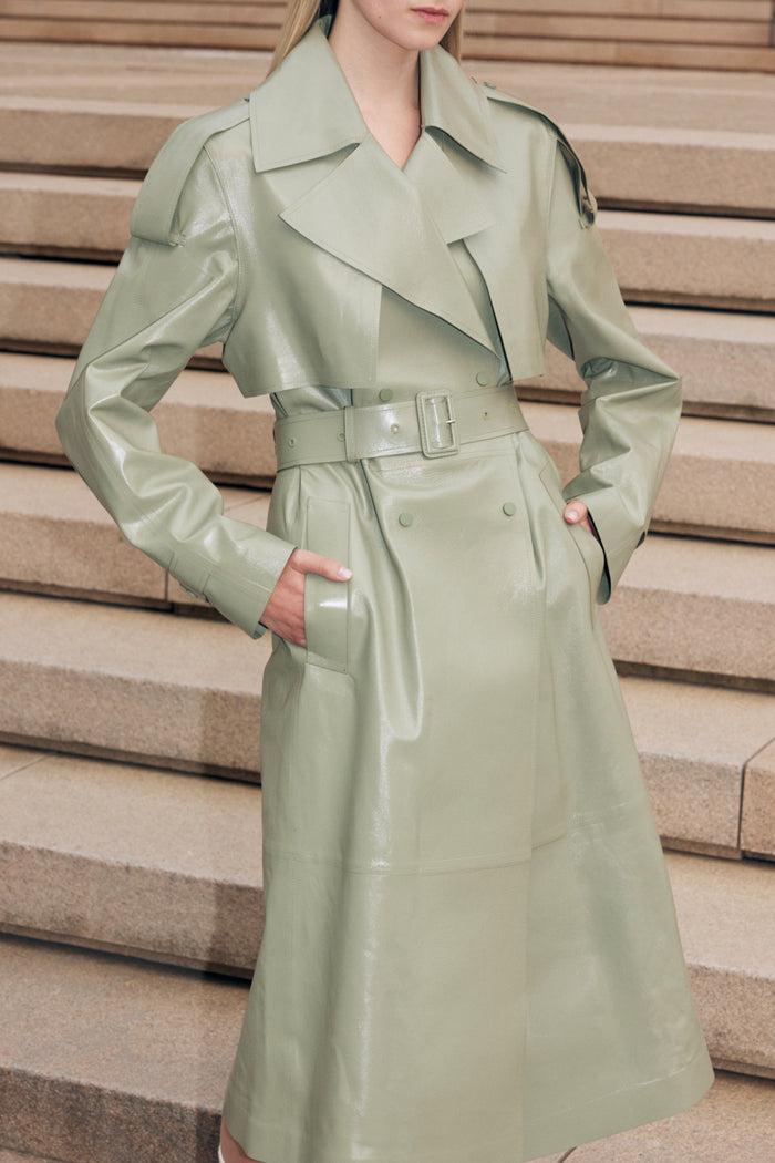 Mackage CARMELA Trench En Cuir Avec Ceinture
