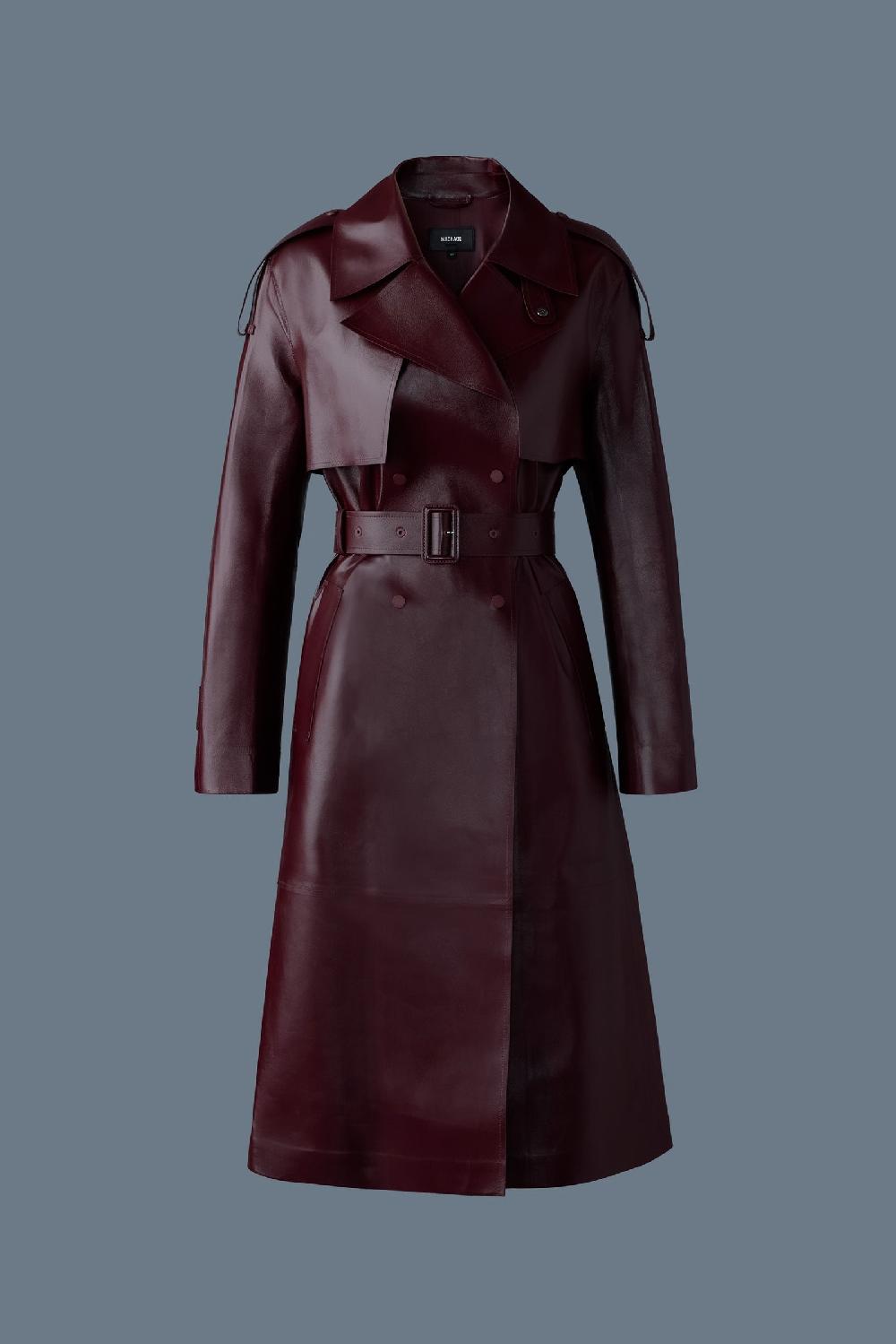 Mackage CARMELA Trench En Cuir Avec Ceinture