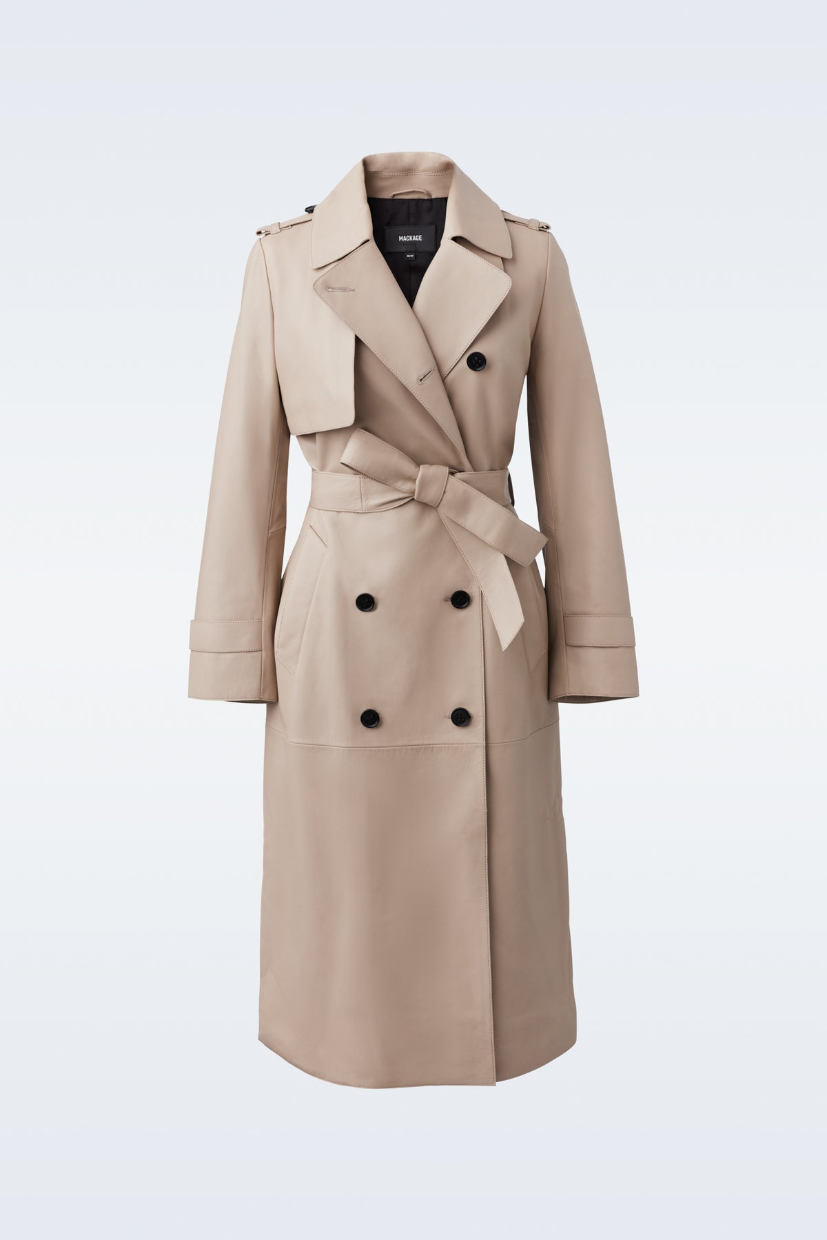 Mackage GAEL-V Trench En Cuir Maxi