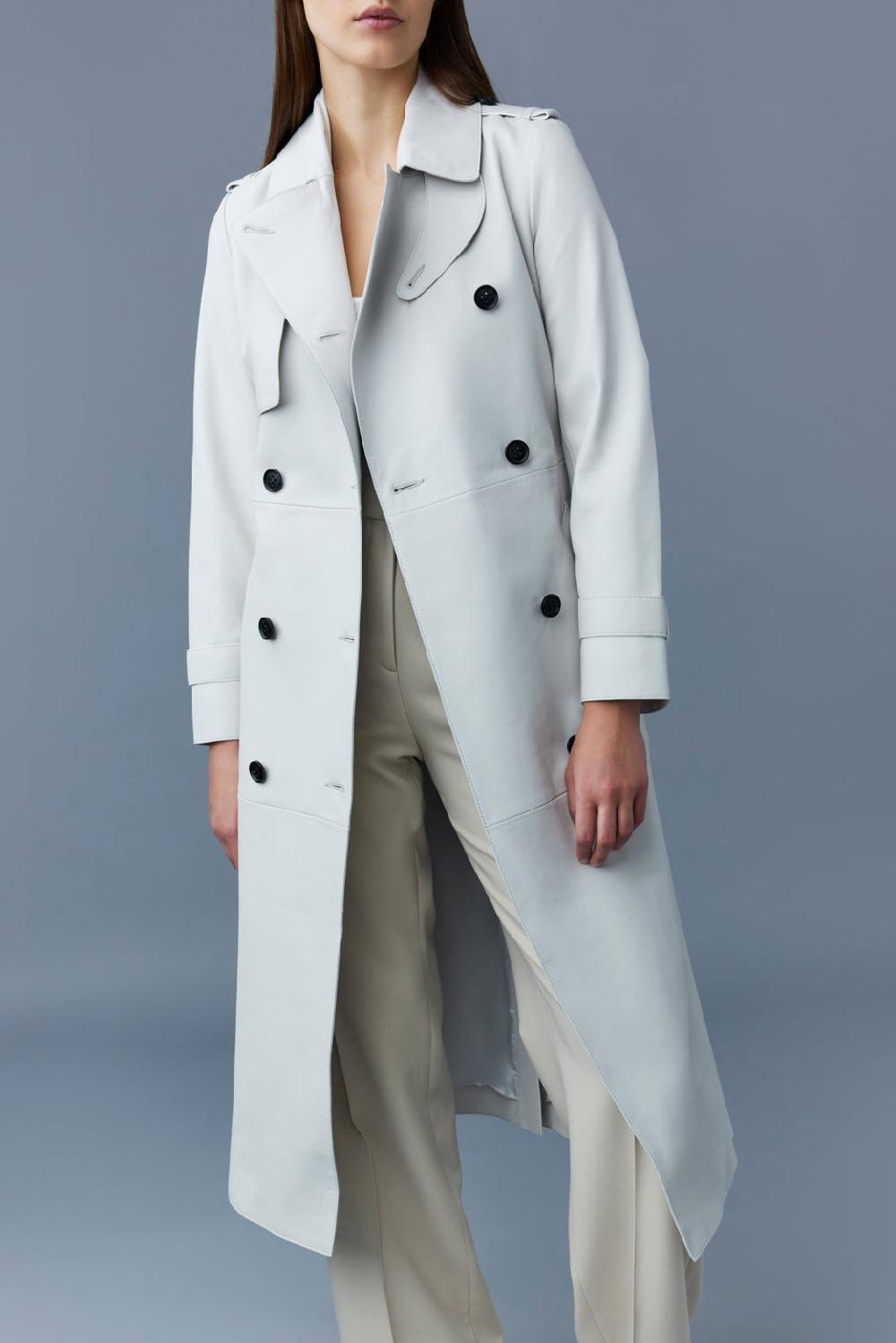 Mackage GAEL-V Trench En Cuir Maxi
