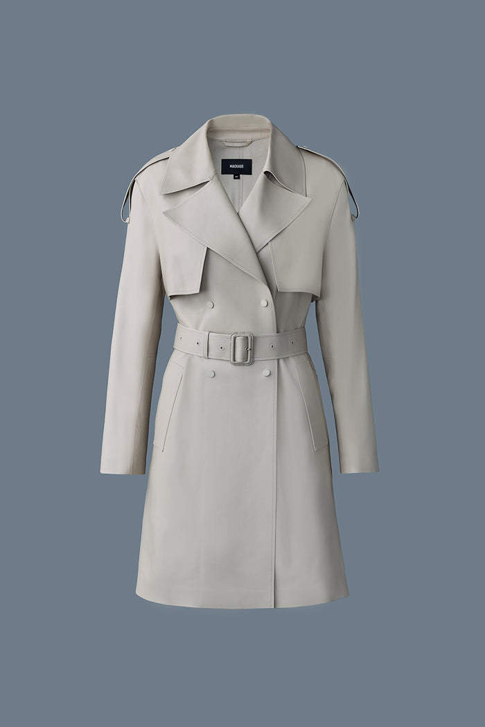 Mackage MEDORA Manteau Trois-quarts En Cuir Lustré