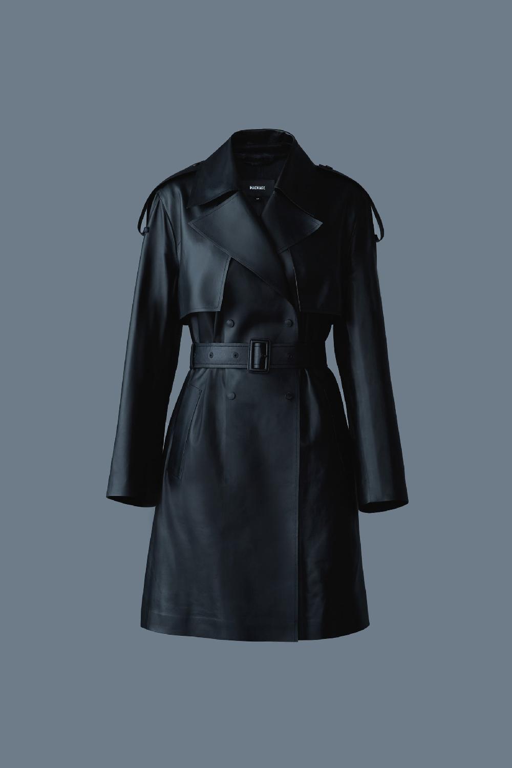 Mackage MEDORA Manteau Trois-quarts En Cuir Lustré