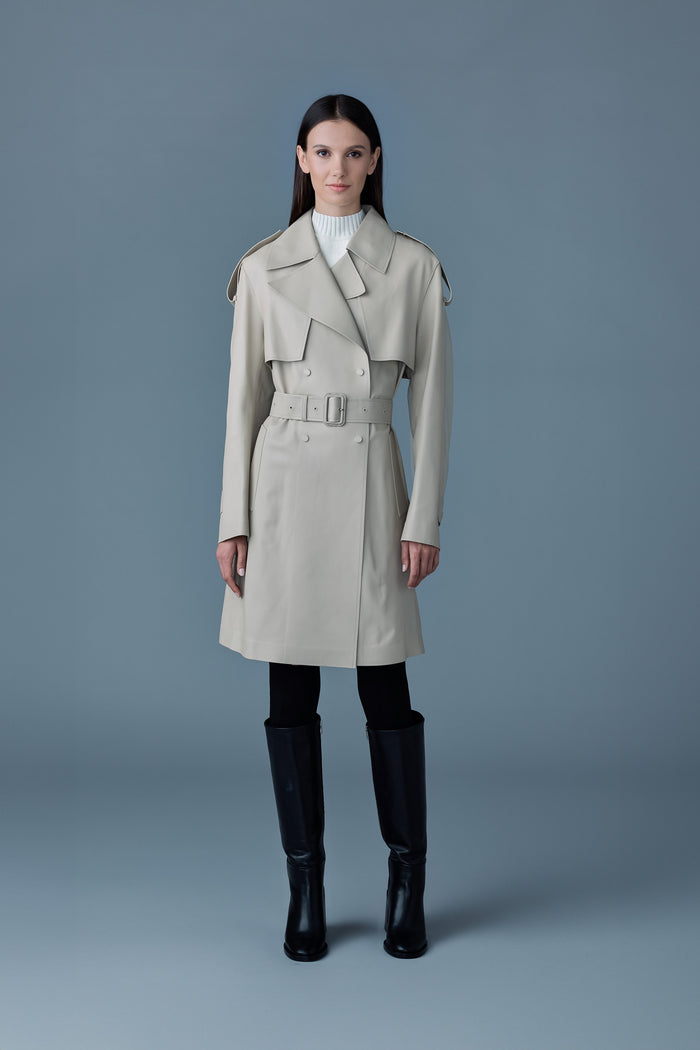 Mackage MEDORA Manteau Trois-quarts En Cuir Lustré