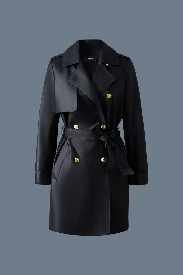 Mackage MELY Trench En Cuir Long