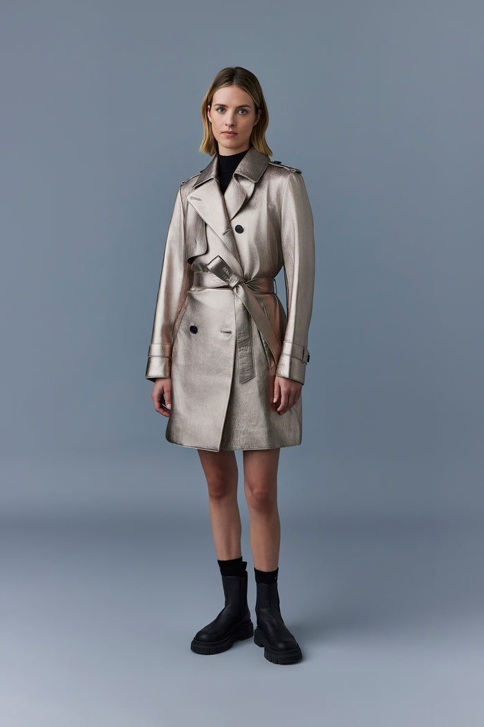 Mackage MELY Trench En Cuir Long