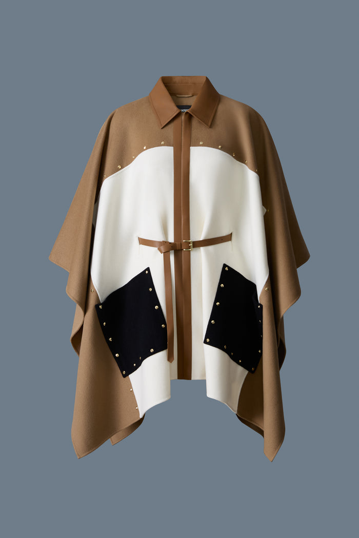 Mackage MOLY Manteau Cape En Laine à Rivets