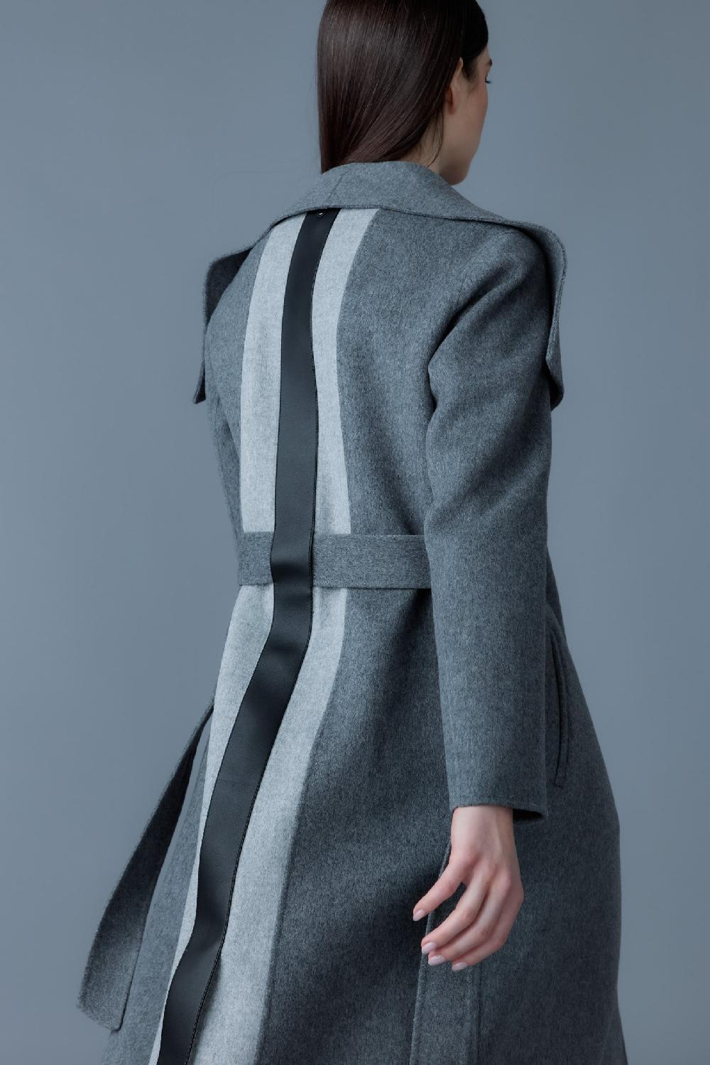 Mackage MAI-LST Manteau Portefeuille Rayé En Lainage Double Face