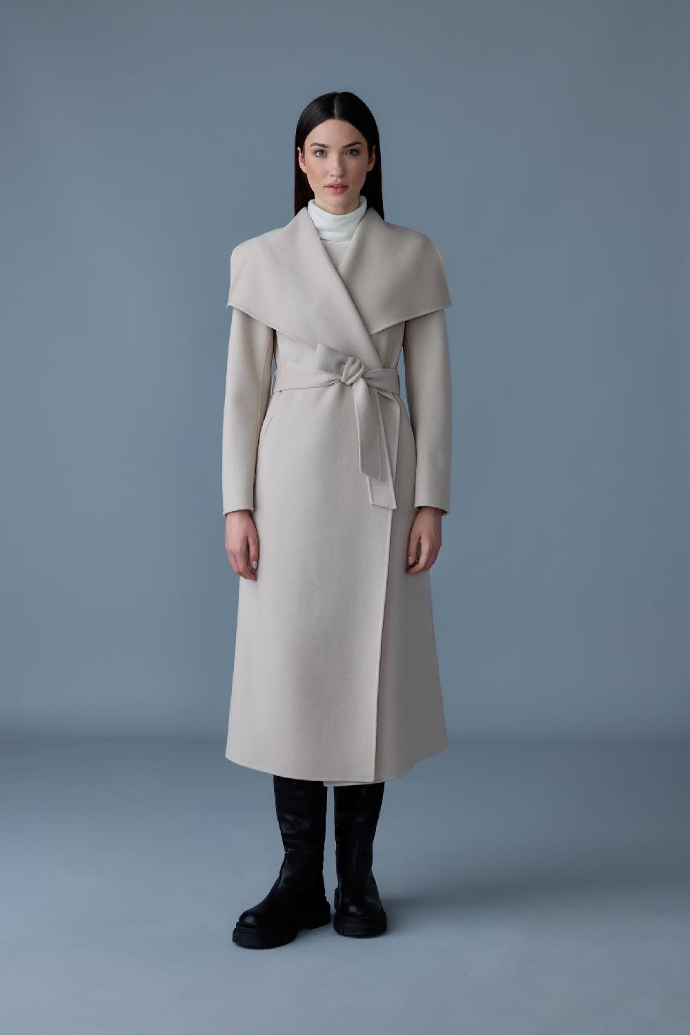 Mackage MAI-LST Manteau Portefeuille Rayé En Lainage Double Face