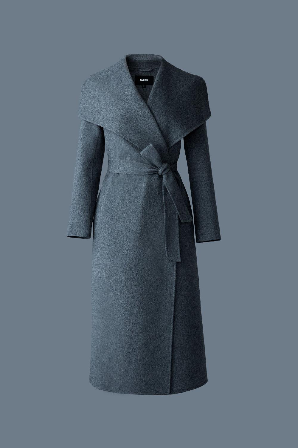 Mackage MAI-LST Manteau Portefeuille Rayé En Lainage Double Face