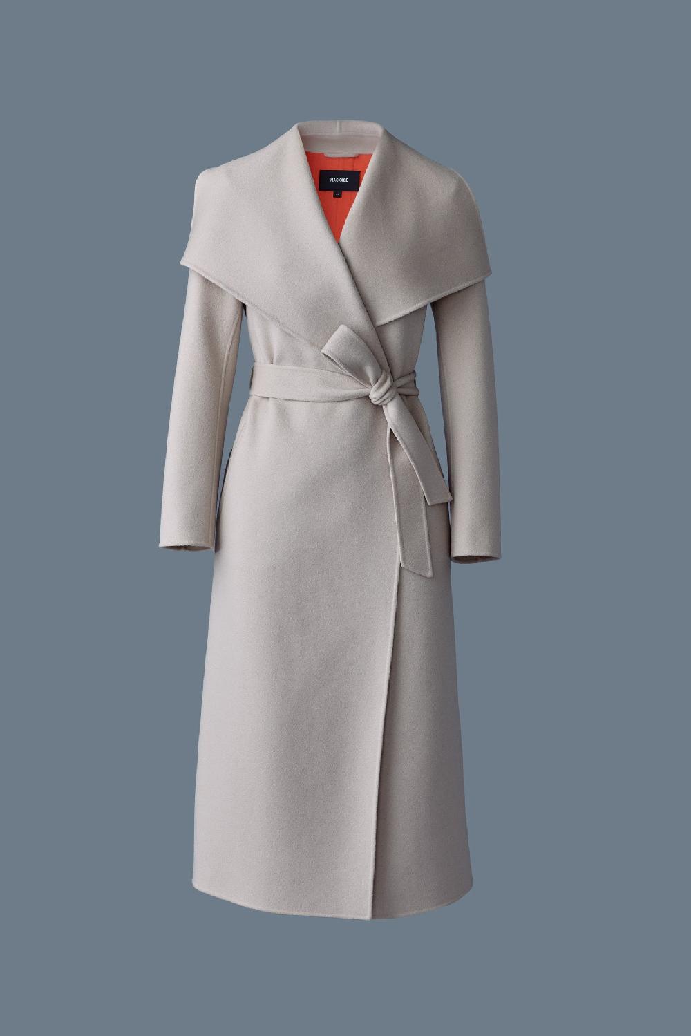 mackage MAI-LST Manteau portefeuille rayé en lainage double face