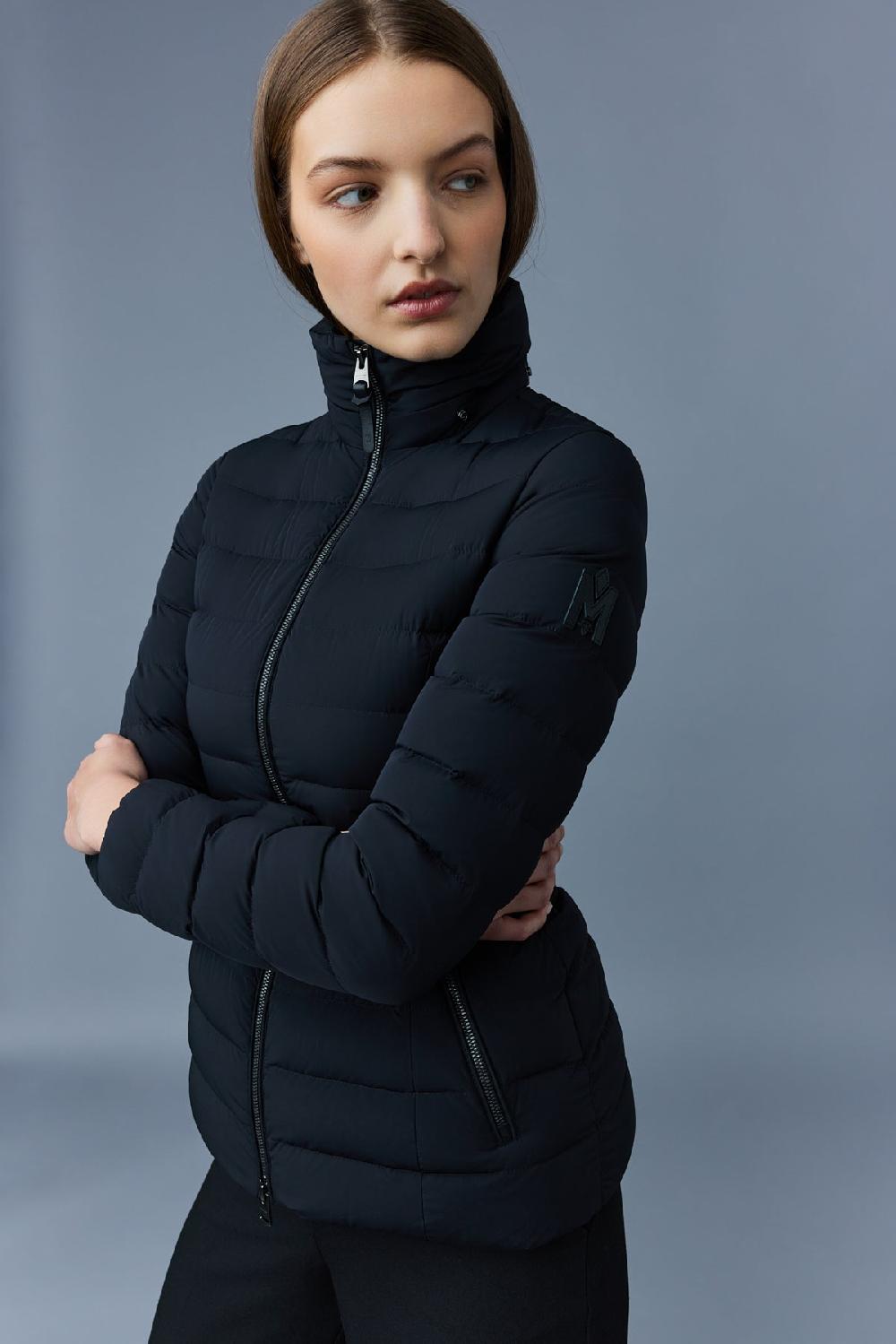 mackage MICHI Manteau en duvet léger en tissu Agile-360 avec capuchon