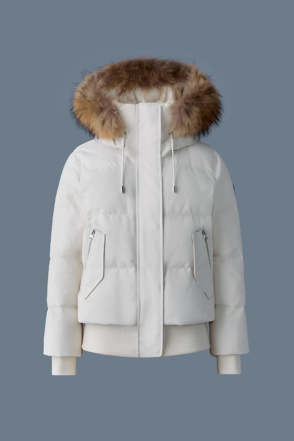 mackage NEFI-FZ Blouson en duvet avec capuchon amovible bordé de fourrure